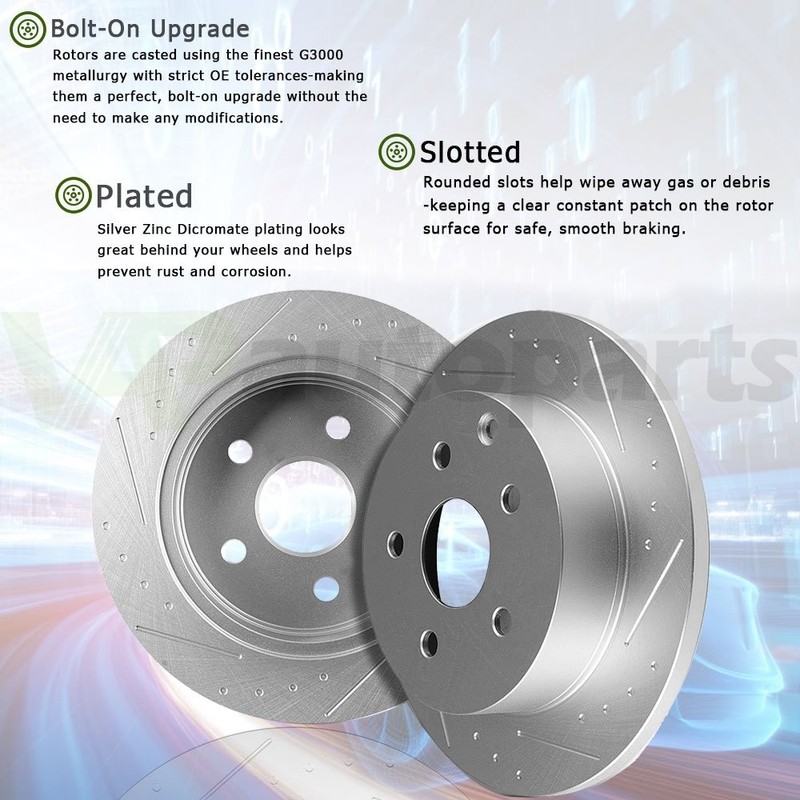 Rear Brake Pads And Rotors Fits Lexus ES300h Base 2.5L Toyota Camry 2.4L 281mm gallery