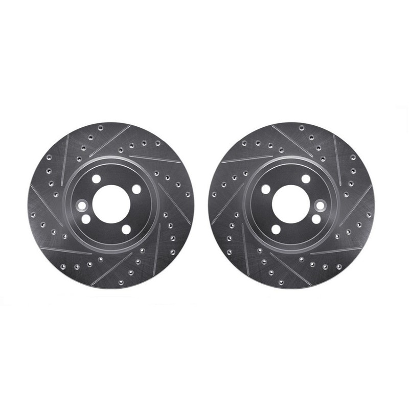 For Mini Cooper 2002 03 04 05 2006 Rotor Set | Silver | Drilled And Slotted gallery