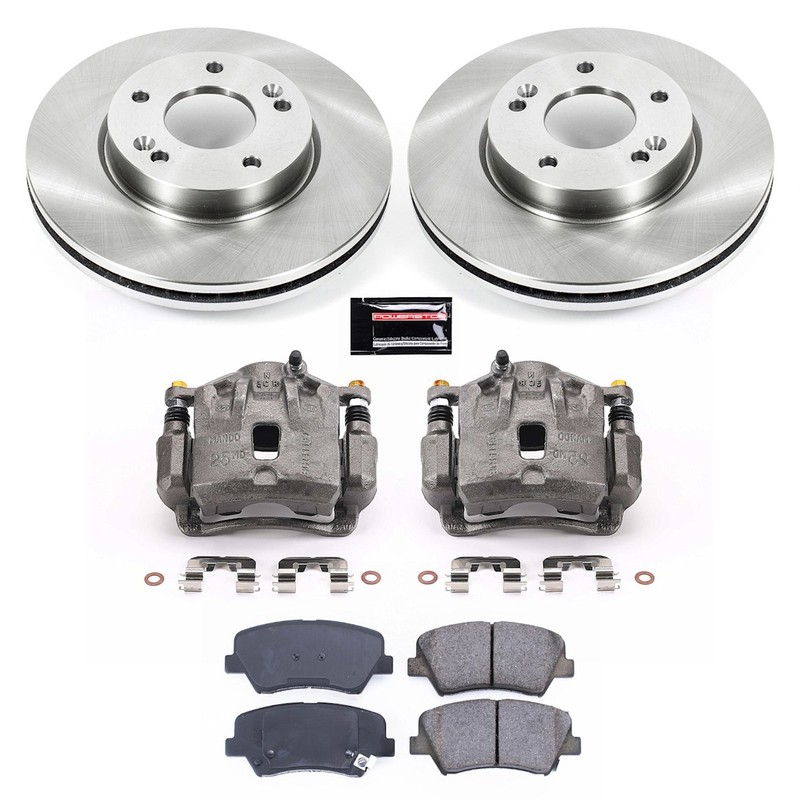 Powerstop Front 2 Wheel 280mm Brake Discs Calipers Pads Kit for 2011-16 Elantra