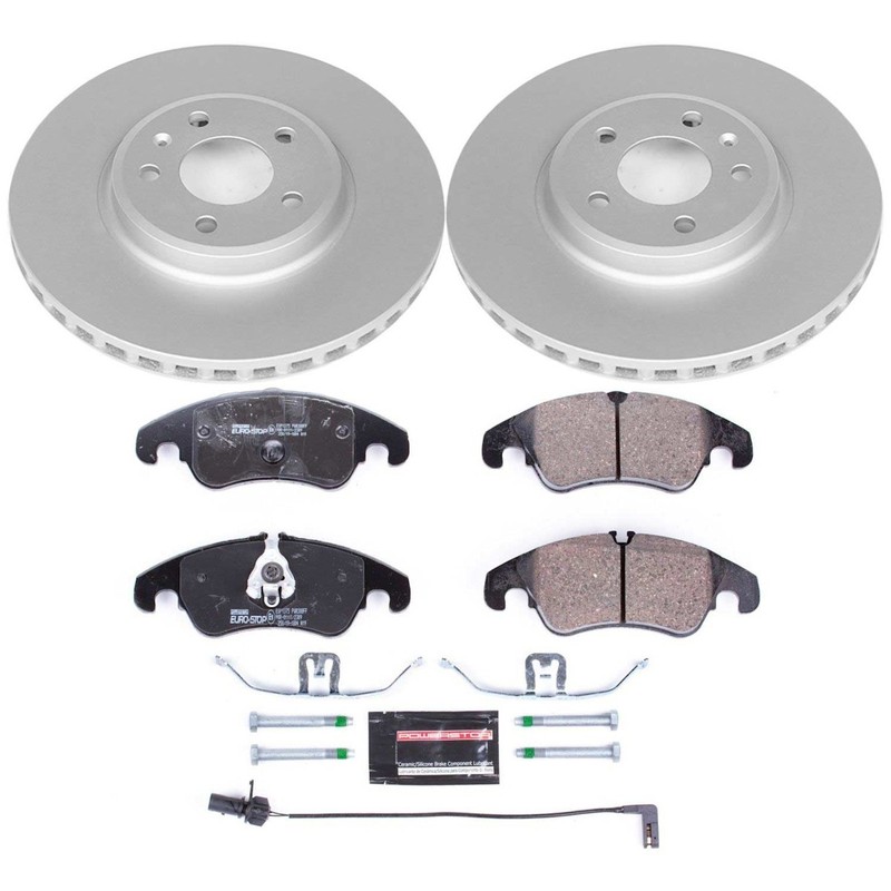 ESK5752 Powerstop Brake Disc and Pad Kits 2-Wheel Set Front for Audi A5 Quattro gallery