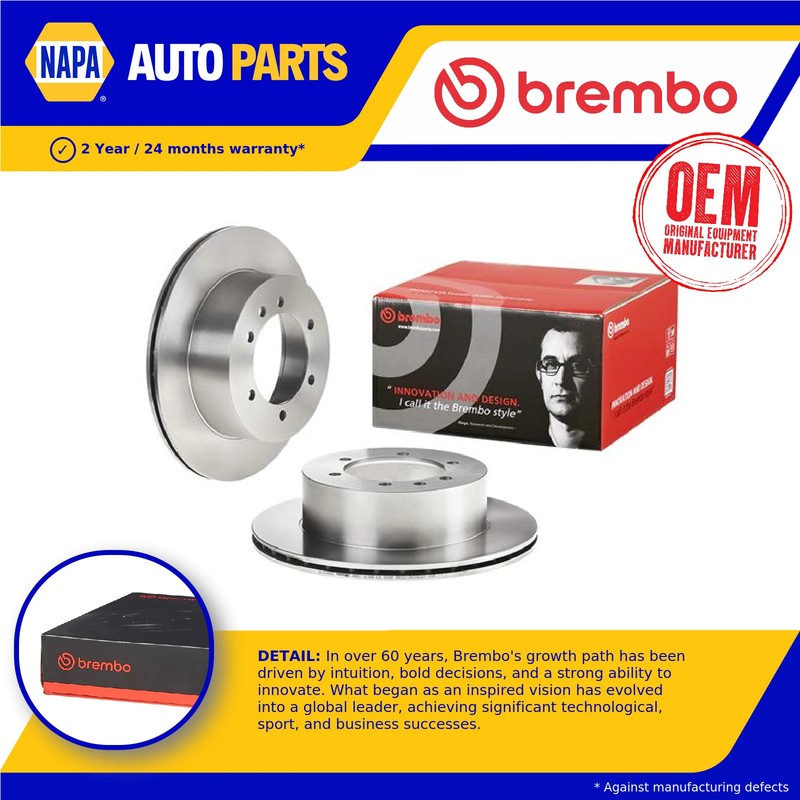 2x Brake Discs Pair Vented fits NISSAN PATROL Y61 3.0D Rear 2000 on ZD30DDTi Set