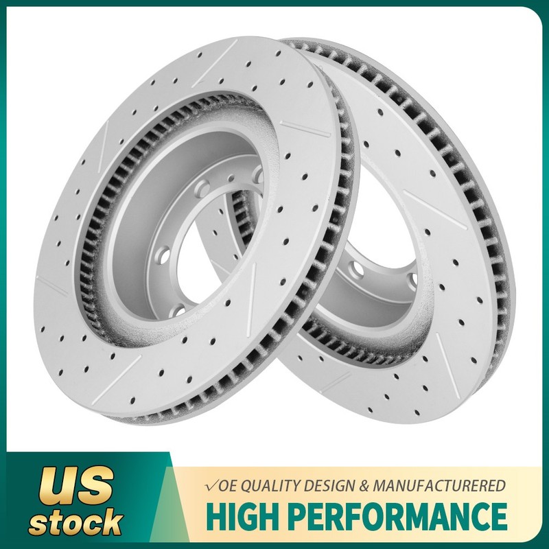 Front Drilled Slotted Disc Brake Rotors Kit For Toyota 4runner 2010 – 2021 Gx460