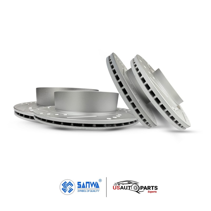 SET OF FRONT & REAR BRAKE ROTOR GEOMET COATED D&S KIT FOR G35 350Z 2003-2005 gallery