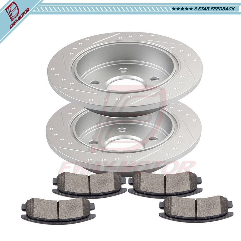 For Buick Regal Chevrolet Oldsmobile Pontiac Rear Ceramic Brake Rotors And Pads