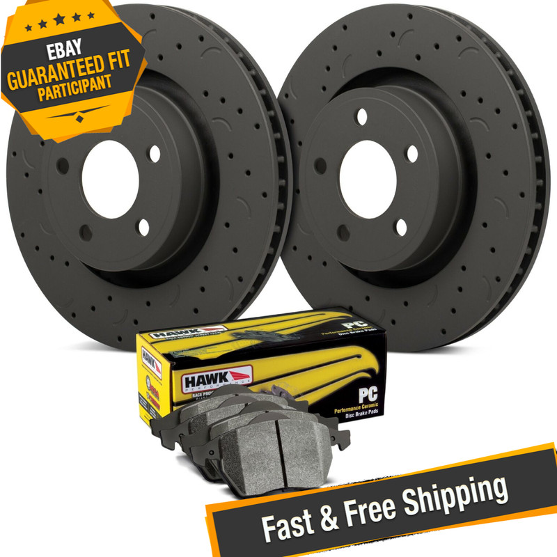 Hawk Talon PC Drilled & Slotted Front Brake Kit for 06-15 Volkswagen Passat