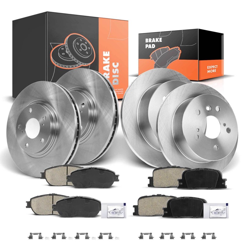Front & Rear Disc Brake Rotors & Brake Pads for Lexus ES300 2003 ES330 2004-2006