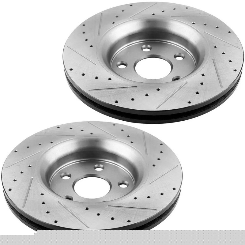 Front and Rear Drilled Rotors Brake Pads For 2009 2010 2011 2013 Toyota Matrix gallery