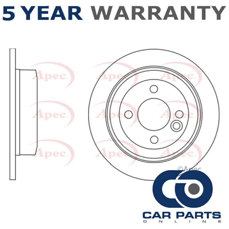 1x Brake Disc Rear CPO Fits Mini Cooper One Clubman Clubvan 1.6 D 2.0 One
