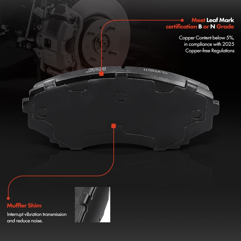 Front Disc Brake Rotors & Ceramic Brake Pads for Mazda MPV 2000-2006 295mm 5Stud gallery