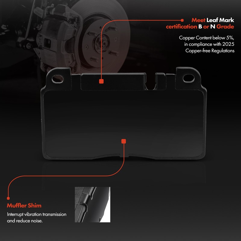 6Pcs Disc Rotors &Ceramic Brake Pad for Audi Q5 2013 2014 2015 2016 2017 Front gallery