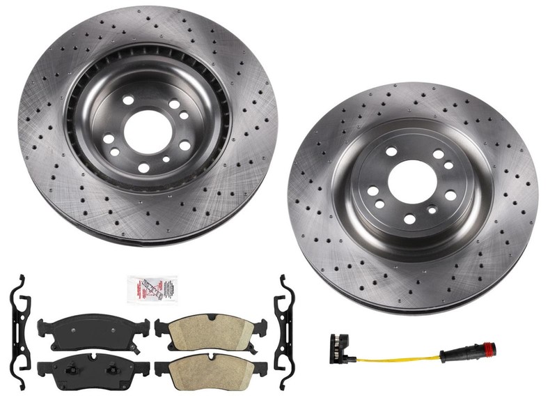 Sport Package Disc Brake Rotors Ceramic Pads Fits Mercedes Benz GLE350 350MM