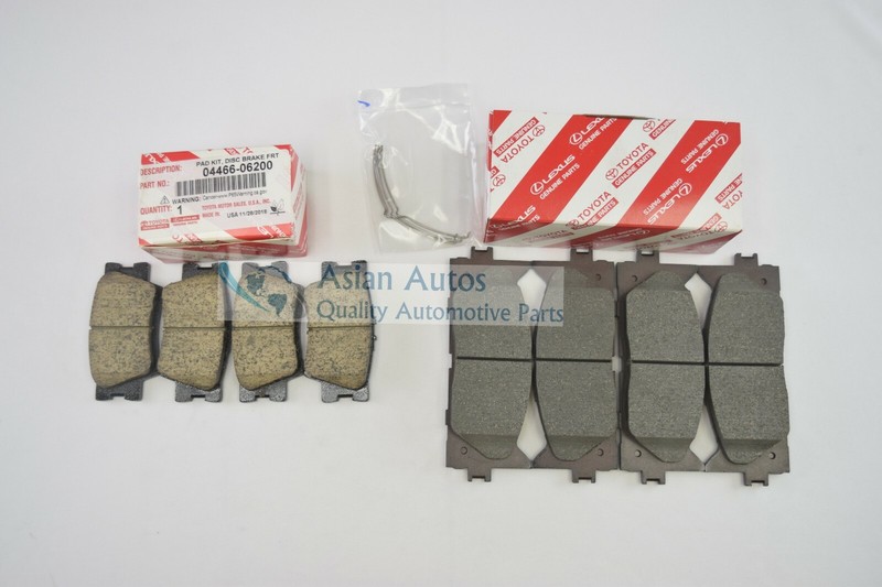 LEXUS ES350 07-17 FACTORY FRONT & REAR BRAKE PADS SET 04465YZZR7 and 0446606200