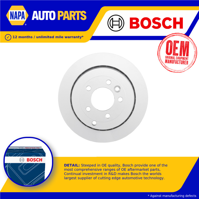 2x Brake Discs Pair Vented Rear 325mm 0986479375 Bosch Set SDB000634 SDB000635