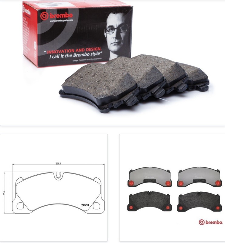 Brembo For 2020-2024 Porsche Taycan Front Brake Pad 9J1-698-151 17,18 Inch Brake