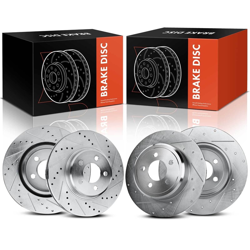 Front & Rear Disc Brake Rotors for Chrysler 300 Dodge Challenger Charger Magnum