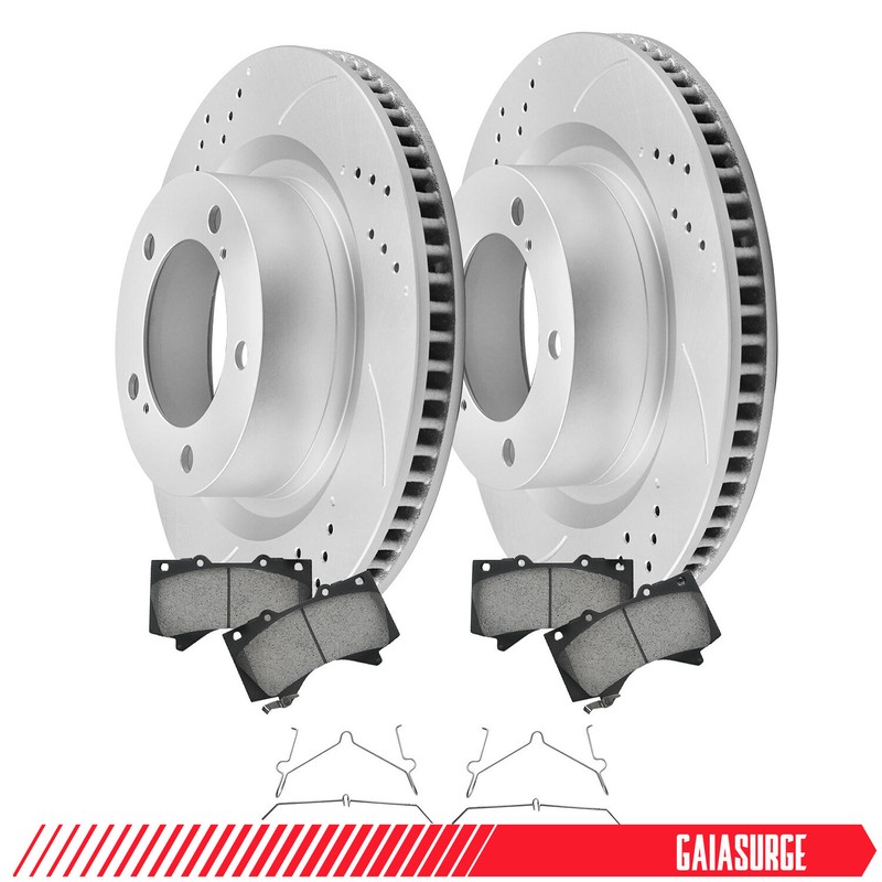 Front Vented Disc Rotors Pads for Toyota Tundra Sequoia Land Cruiser Lexus