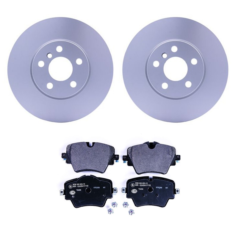 Hella Front Rotors Low-Met Disc Brake Pad Kit For F54 Cooper Clubman B46A20M0