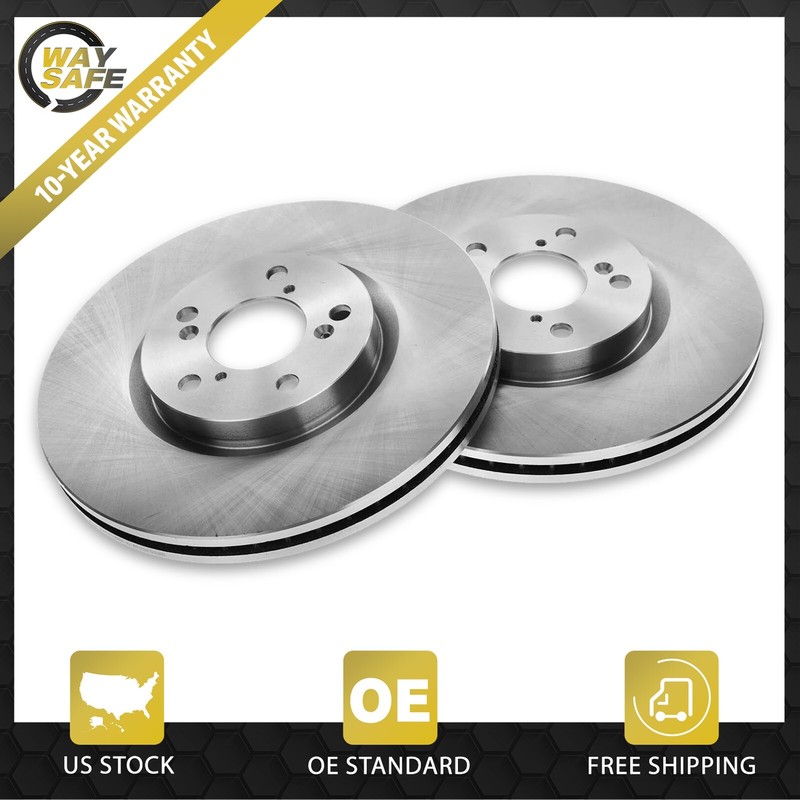 2x Front Vented Brake Disc Rotors for 2010 – 13 Acura ZDX 2009 – 15 Honda Pilot