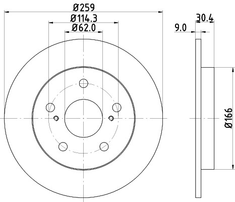 HELLA 8DD 355 118-981 Brake Disc for TOYOTA,TOYOTA (FAW),ZOTYE gallery