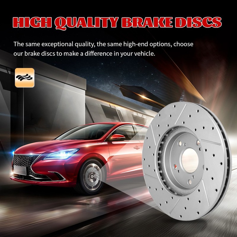 330mm Rear Disc Drilled Rotors for 2018 - 2024 Chevrolet Express GMC Savana 3500 gallery