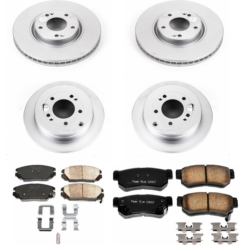 CRK4440 Powerstop Brake Disc and Pad Kits 4-Wheel Set Front & Rear for Azera gallery
