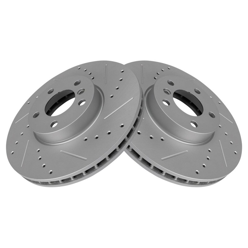TRQ Front Brake Rotors Set For 2007-2018 BMW X5 2011-2019 X6 gallery