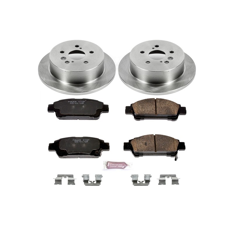Powerstop 296mm Front 291mm Rear Brake Discs Calipers Pads Kit for 04-10 Sienna gallery