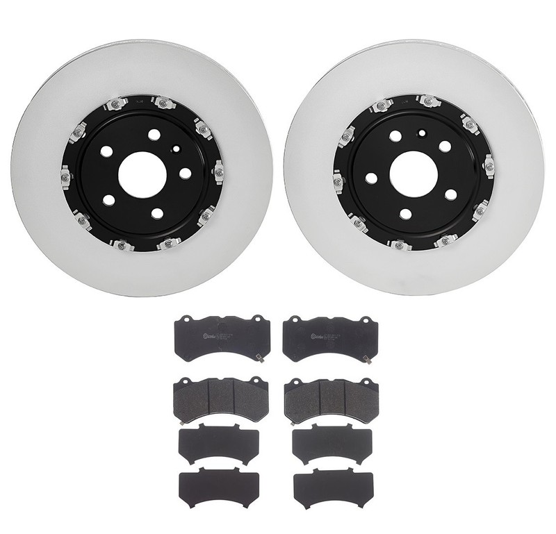 Brembo Front Brake Kit 370mm Disc Rotors Low-Met Pads For Camaro ZL1 CTS V 6.2L