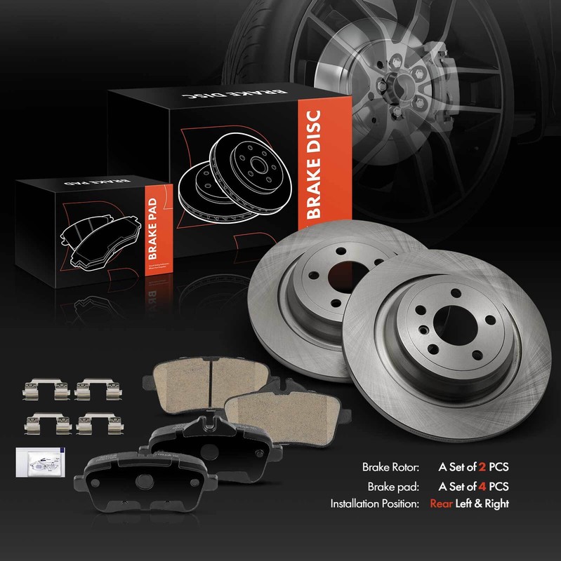 Rear Disc Brake Rotors +Ceramic Brake Pads for Mercedes-Benz GLE350 GLE400 ML250 gallery
