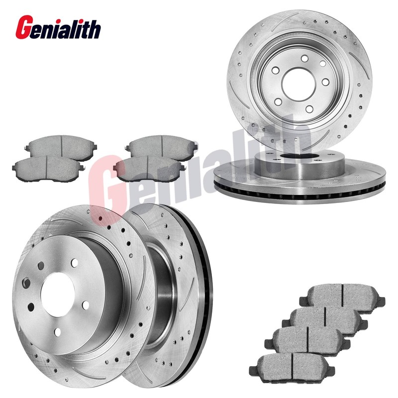 Brake Kit for 2007-2013 Nissan Altima Front Rear Disc Rotors Ceramic Brakes Pads