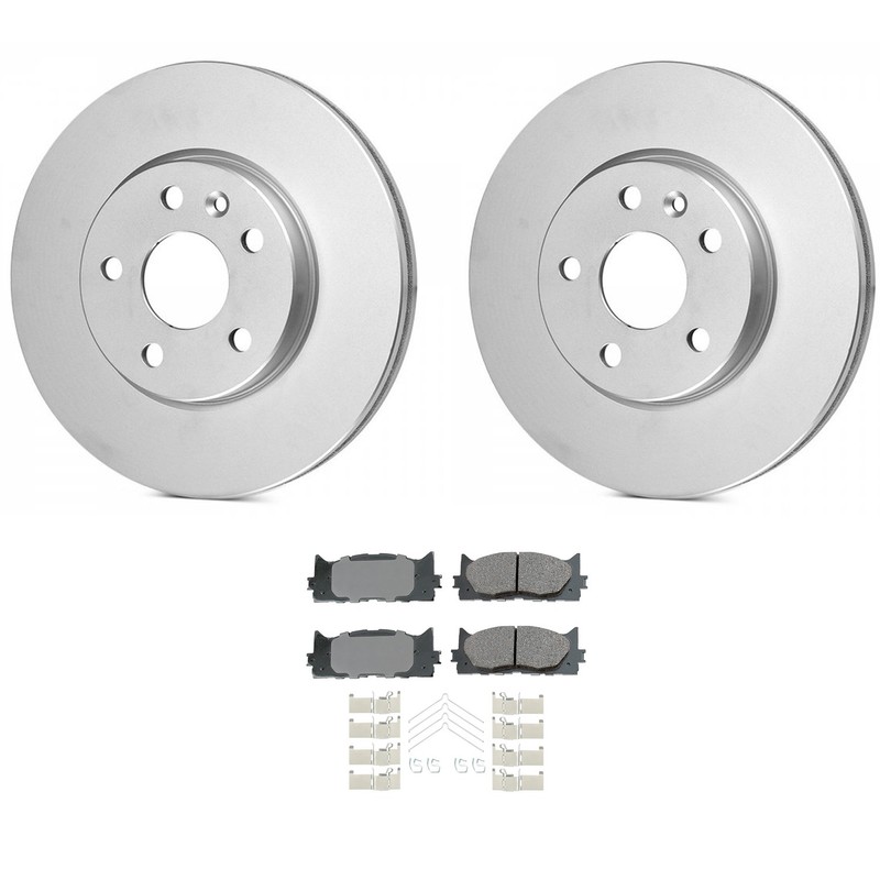 Bosch QuietCast Front Rotors Akebono ProACT Ceramic Disc Brake Pad Kit For Camry