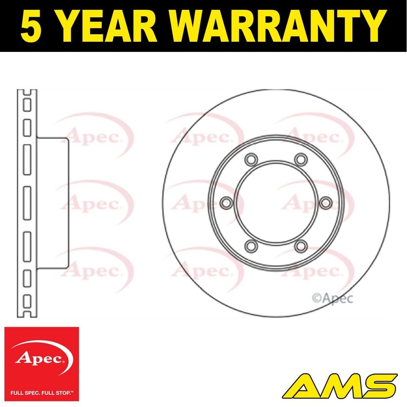 Fits Toyota Hilux 1989-2005 VW Taro 1989-1991 Brake Disc Front Apec 4351235190
