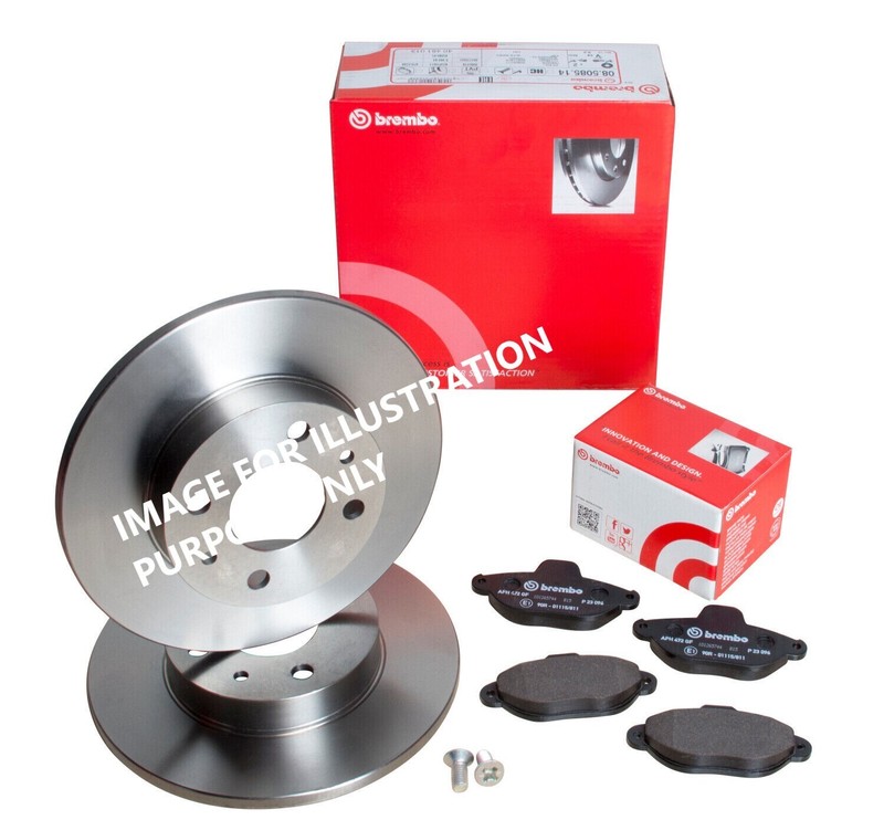 FOR VOLKSWAGEN Golf 1.2 TSI 105 MK6 BREMBO REAR BRAKE DISCS 253MM&BRAKE PADS SET