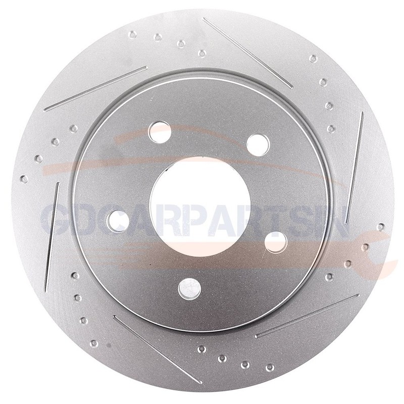 Brake Rear Disc Rotors Slotted For Ford Escape 2013 - 2016 Sliver Zinc Plated gallery
