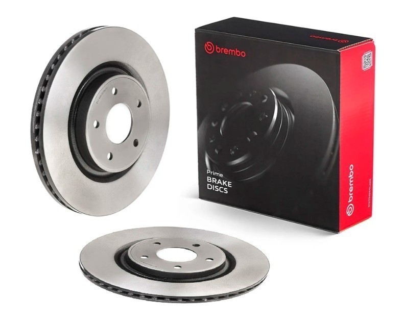 Brembo 09.E235.11 Prime UV Coated Vented Brake Rotors – Front Pair