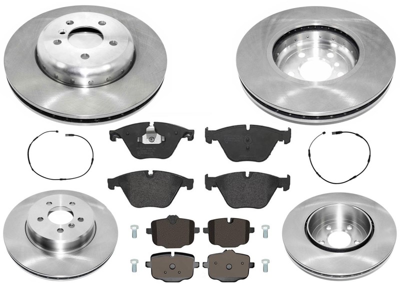 Front & Rear Carbon Coated Rotors & EPS Brake Pads Fits BMW 640i 2012 2013 2018