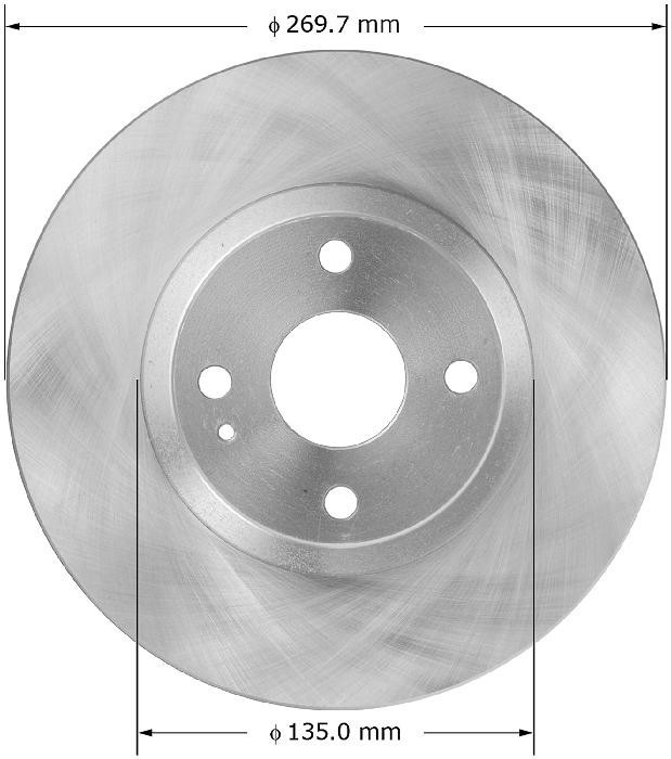 Bendix Friction Front Disc Brake Rotor for 2001-2005 Mazda Miata (PRT5887)