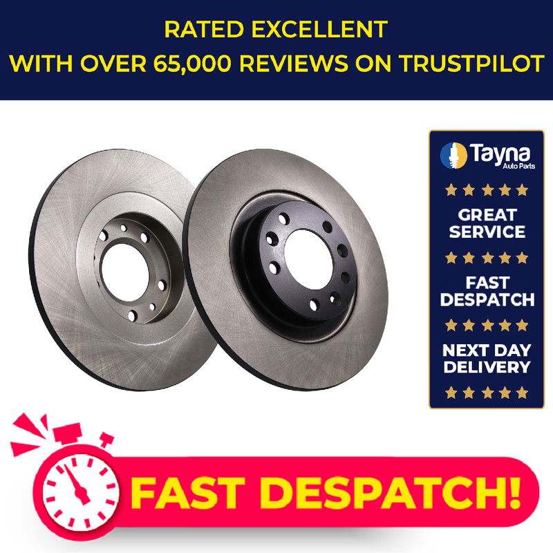 2x Brake Discs Pair Solid fits CITROEN C4 SPACETOURER THP Rear 2018 on 290mm Set