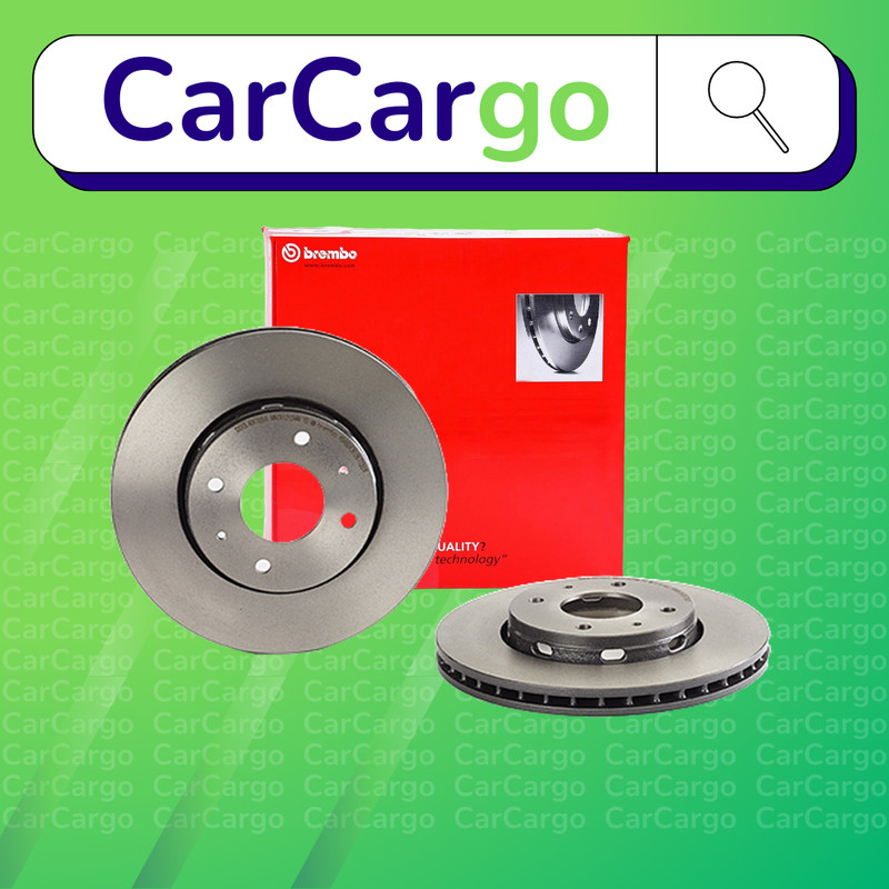 Brembo Vented Front Brake Discs Pair For Volvo V40 1.8 LPG 1999-2004 281 mm