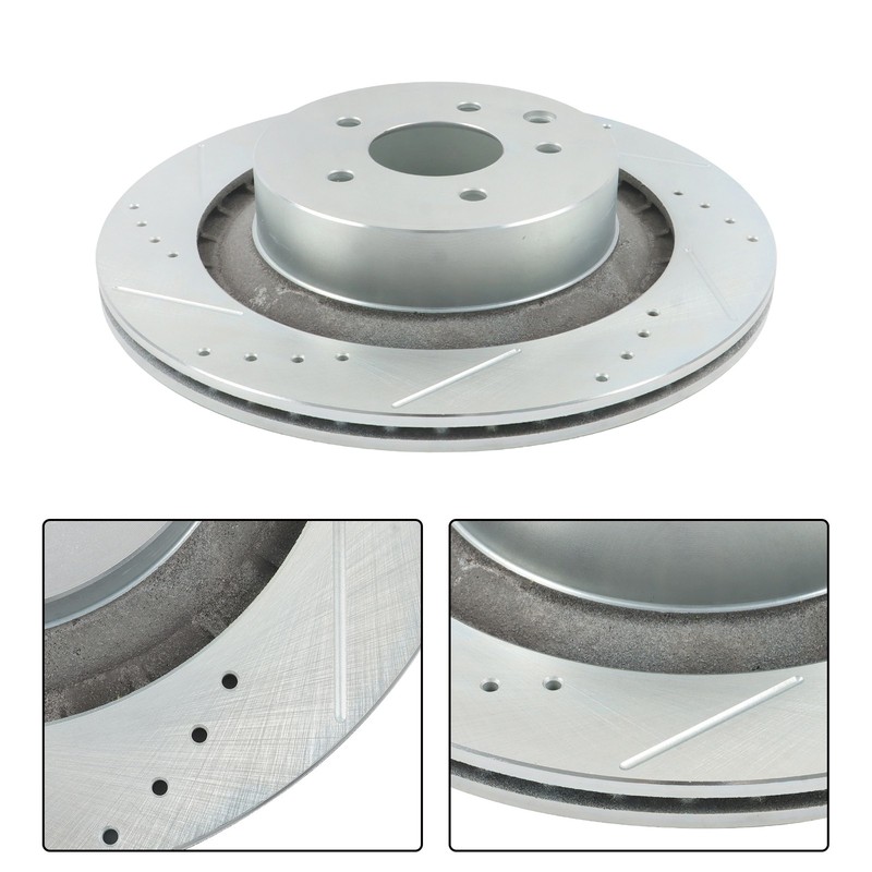 Rear Side Drilled Brake Rotors & Ceramic Pads For INFINITI G37 Q60 Nissan 370Z Z gallery