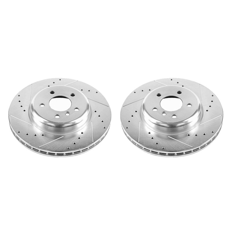 Power Stop Evolution Drilled & Slotted Rotors for BMW 535d & 640i - Pair gallery