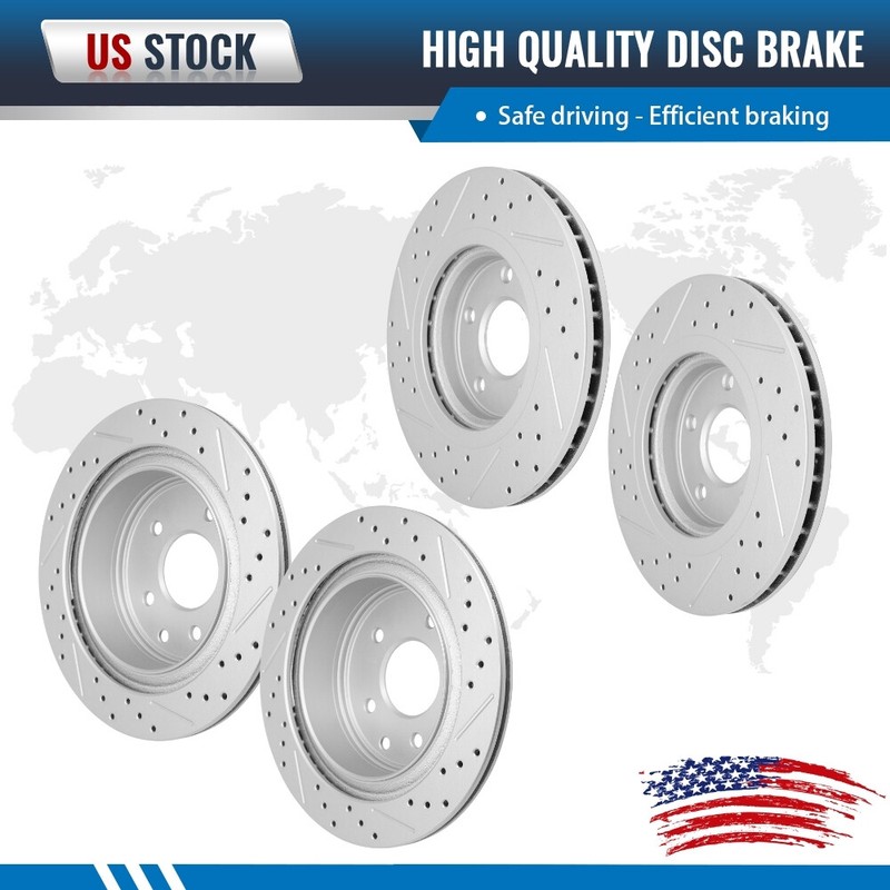 Front & Rear Brake Rotors Set of 4 for Nissan Rogue Select 2008-2013 Rogue 2.5L