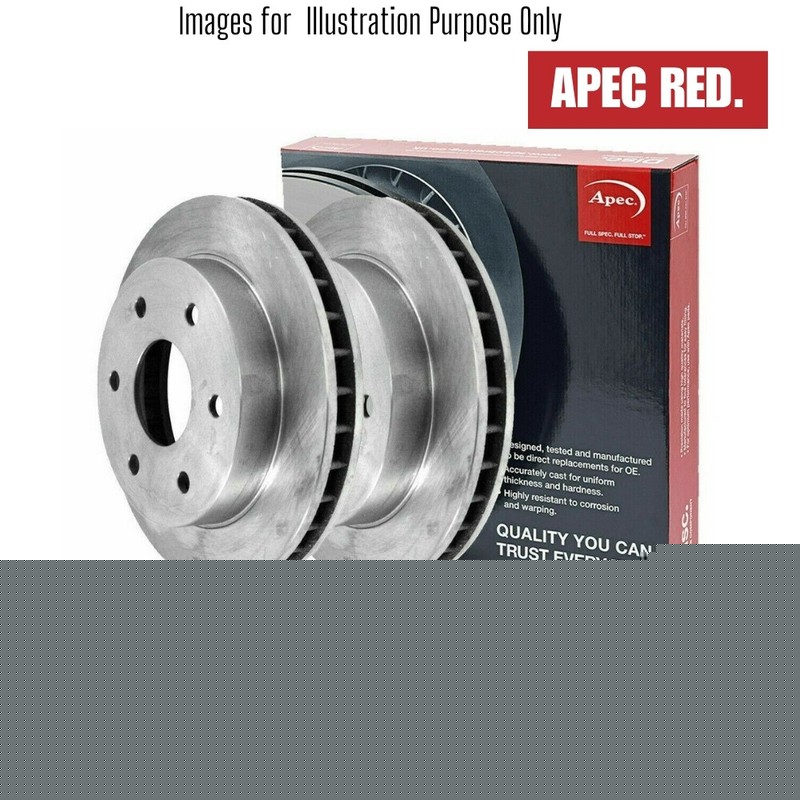 Brake Discs Pair Rear FOR HYUNDAI IONIQ Electric 16->22 Electric solid AE Apec