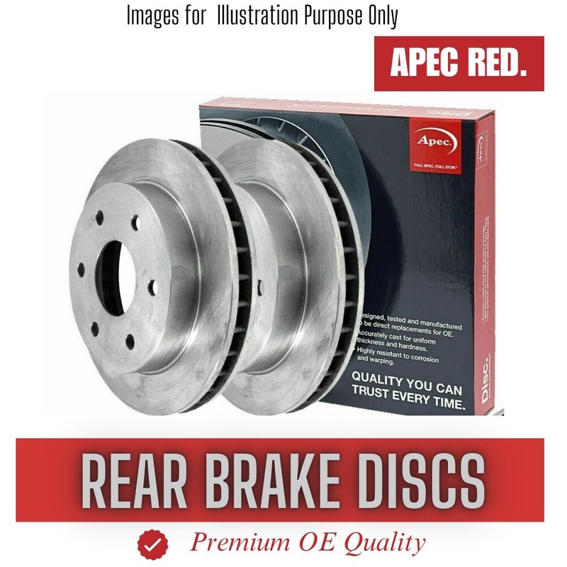 Brake Discs Pair Rear FOR HYUNDAI i30 99bhp 1.4 11->15 CHOICE2/2 Petrol Apec