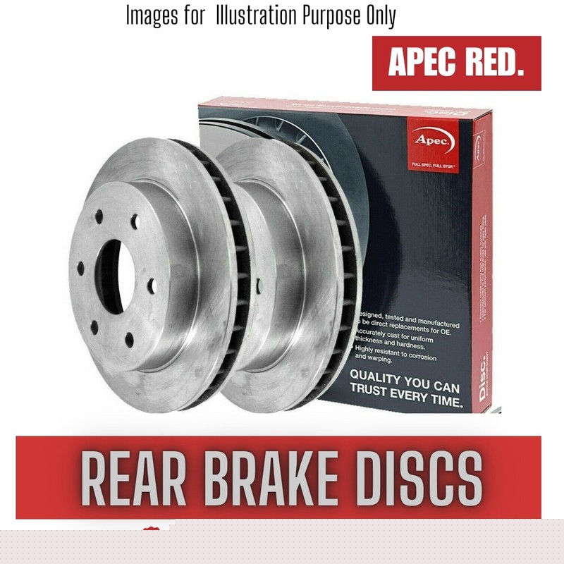 Brake Discs Pair Rear FOR MAZDA 5 CR 1.8 2.0 05->10 CHOICE1/2 Apec