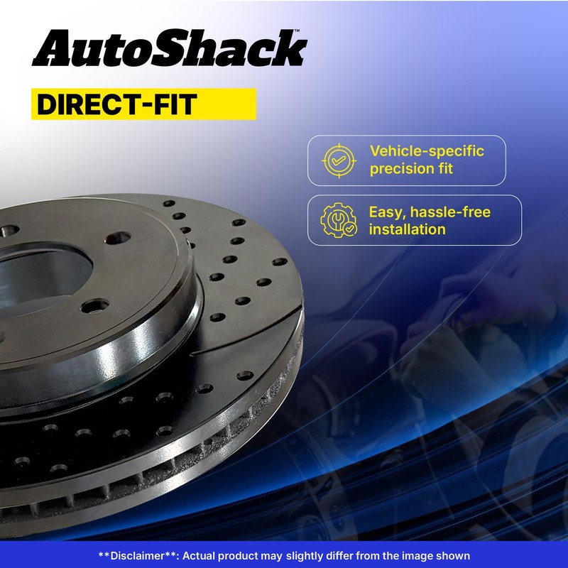 Front Drilled Slotted Brake Rotors Pair for Honda Civic Acura ILX 1.8L gallery