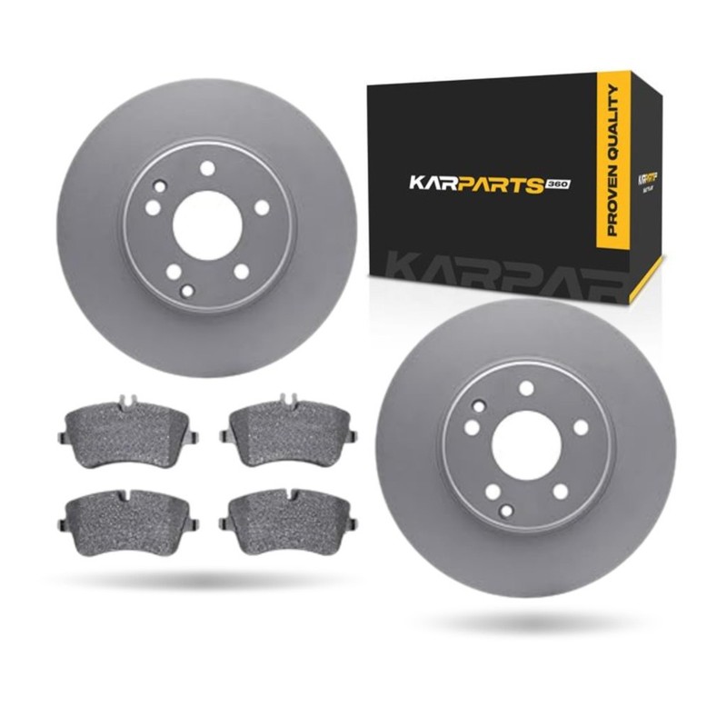 For Mercedes-Benz C32 AMG 2002-2004 Brake Rotor Set | Front Vented Plain | 5 Lug