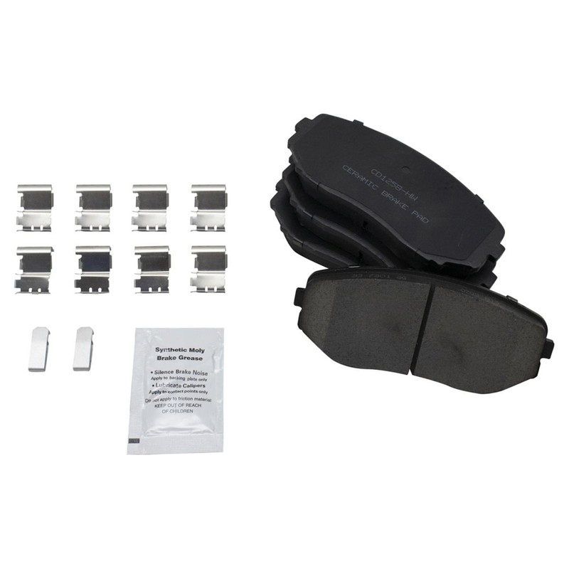 Front Ceramic Brake Pad & Coated Rotor Kit of 2 Kit w/Chemicals gallery