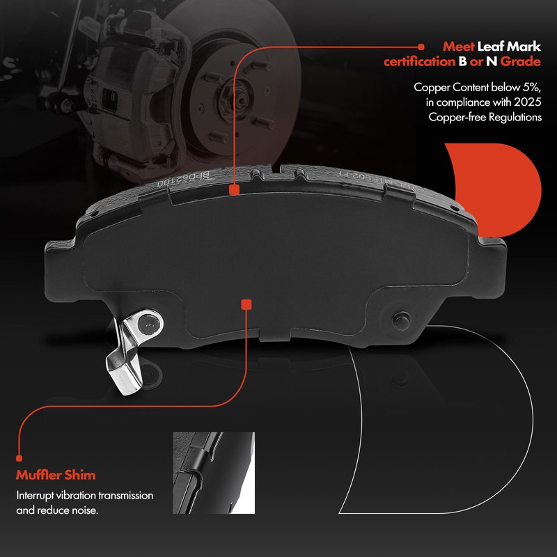 Front Disc Brake Rotor & Ceramic Pads + Caliper for Honda Fit 2007-2008 L4 1.5L gallery