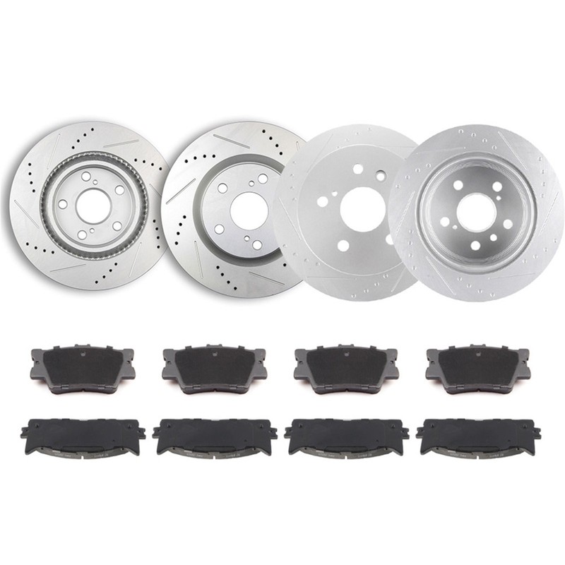 Brake Ceramic Pads And Rotors Front Rear For Lexus ES300h ES350 Toyota Avalon